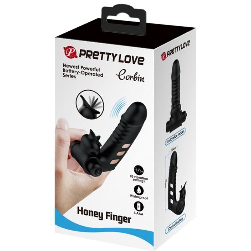 PRETTY LOVE - COUVERCLE DE DOIGT VIBRATEUR CORBIN NOIR PRETTY LOVE MALE
