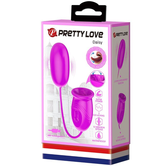 PRETTY LOVE - VIBRATEUR RECHARGEABLE DAISY DUAL EGG VIOLET PRETTY LOVE FLIRTATION