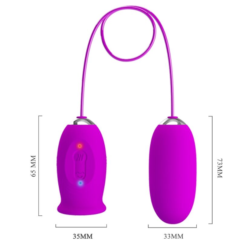PRETTY LOVE - VIBRATEUR RECHARGEABLE DAISY DUAL EGG VIOLET PRETTY LOVE FLIRTATION