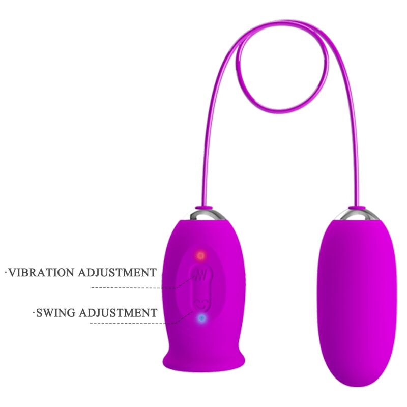 PRETTY LOVE - VIBRATEUR RECHARGEABLE DAISY DUAL EGG VIOLET PRETTY LOVE FLIRTATION