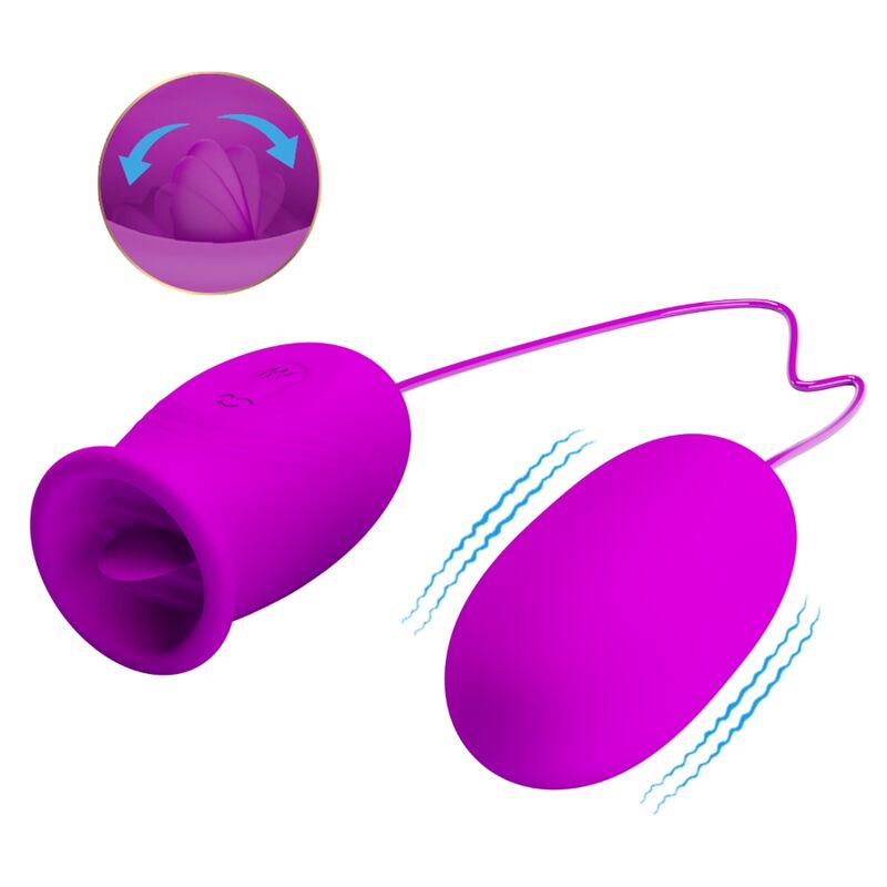 PRETTY LOVE - VIBRATEUR RECHARGEABLE DAISY DUAL EGG VIOLET PRETTY LOVE FLIRTATION