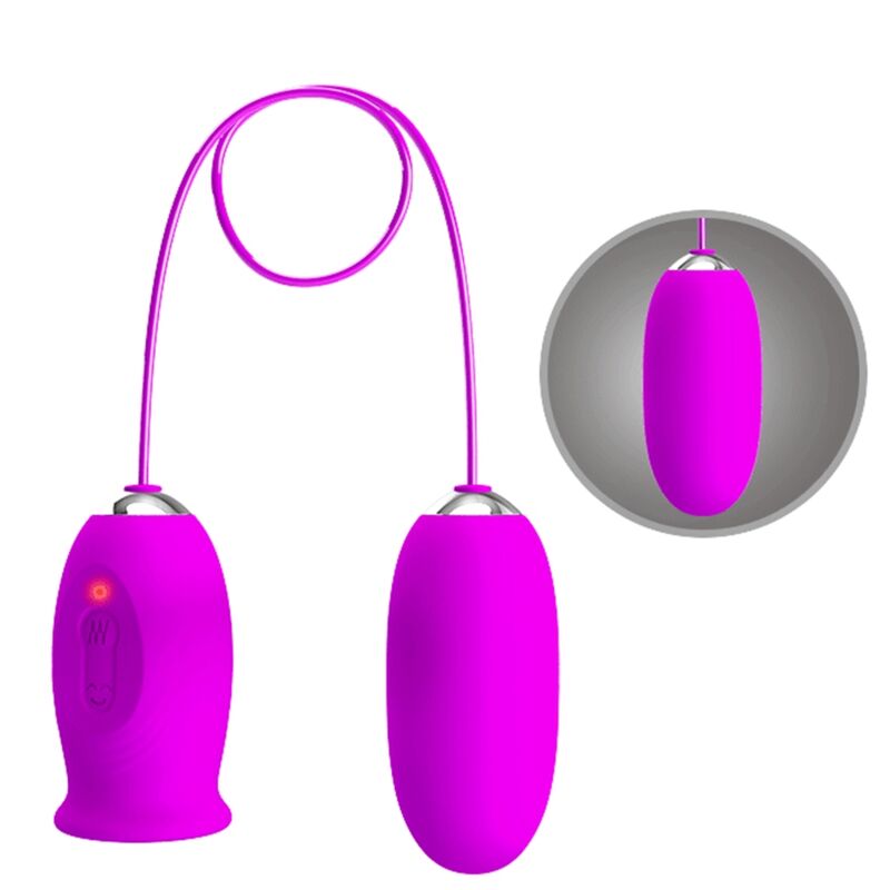 PRETTY LOVE - VIBRATEUR RECHARGEABLE DAISY DUAL EGG VIOLET PRETTY LOVE FLIRTATION