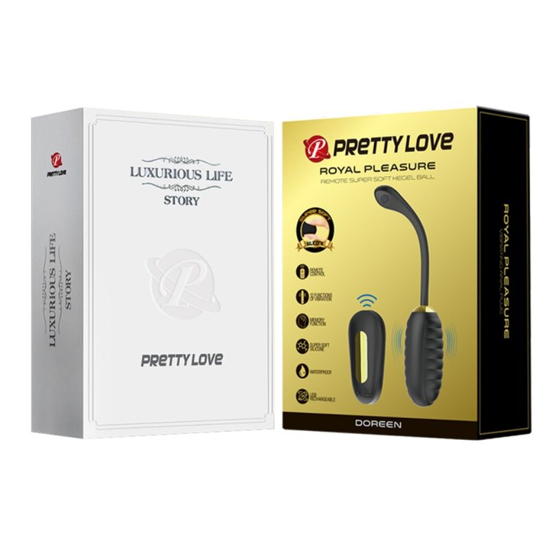 PRETTY LOVE - DOREEN OEUF VIBRANT RECHARGEABLE DE LUXE NOIR TÉLÉCOMMANDE PRETTY LOVE SMART