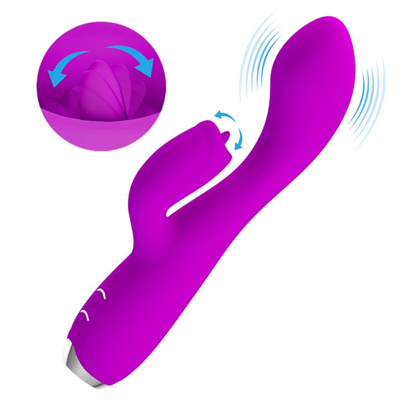 PRETTY LOVE - VIBRATEUR LAPIN RECHARGEABLE GLORIA IMPERMÉABLE VIOLET PRETTY LOVE C-TYPE