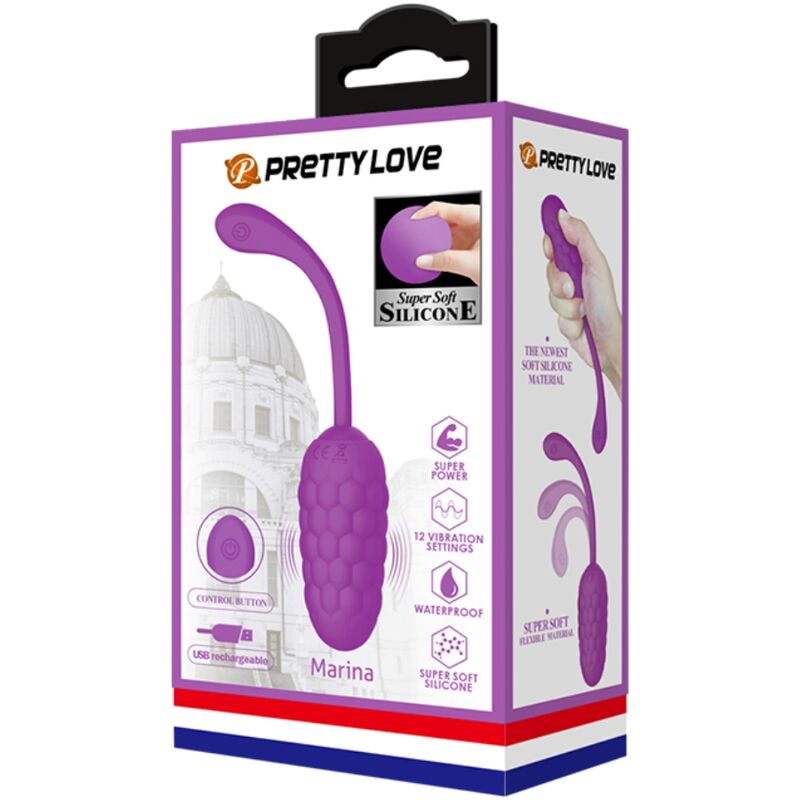 PRETTY LOVE - OEUF VIBRANT  TEXTURE MARINE RECHARGEABLE VIOLET PRETTY LOVE SMART