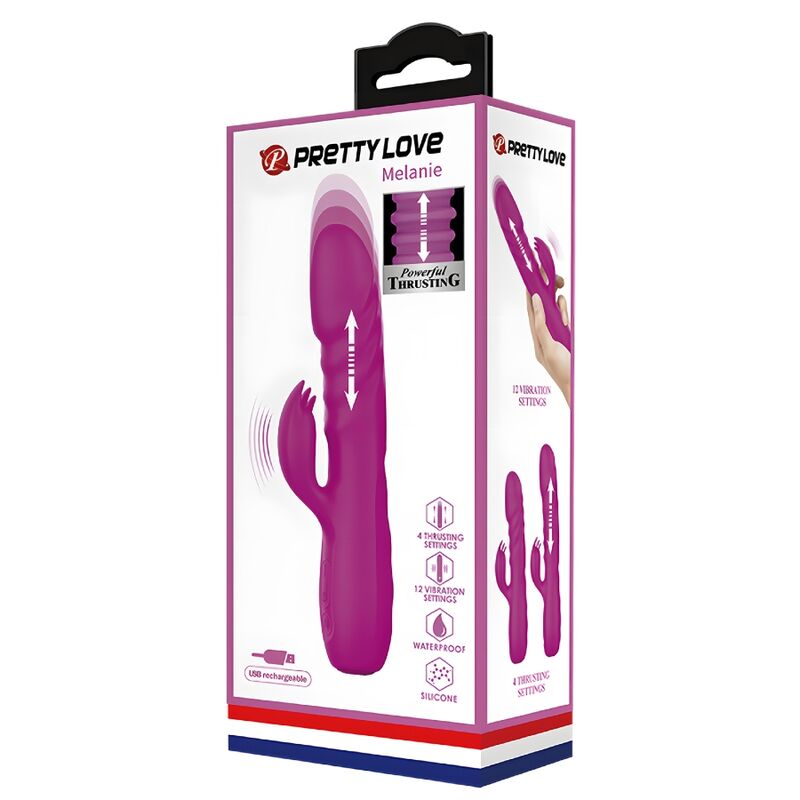 PRETTY LOVE - VIBRATEUR LAPIN RECHARGEABLE MELANIE VIOLET PRETTY LOVE FLIRTATION