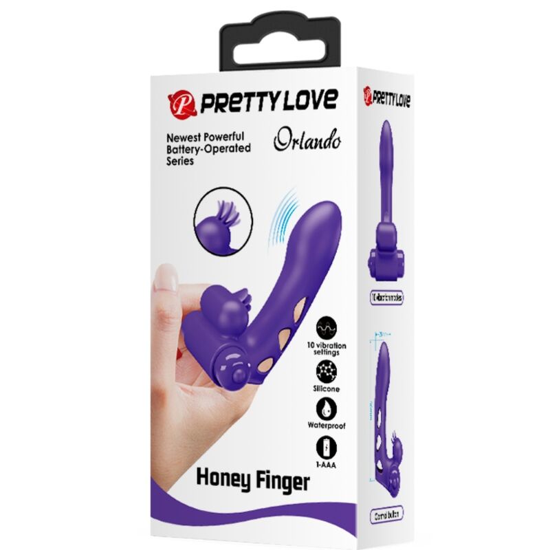 PRETTY LOVE - COUVERCLE DE DOIGT VIBRATEUR ORLANDO VIOLET PRETTY LOVE MALE