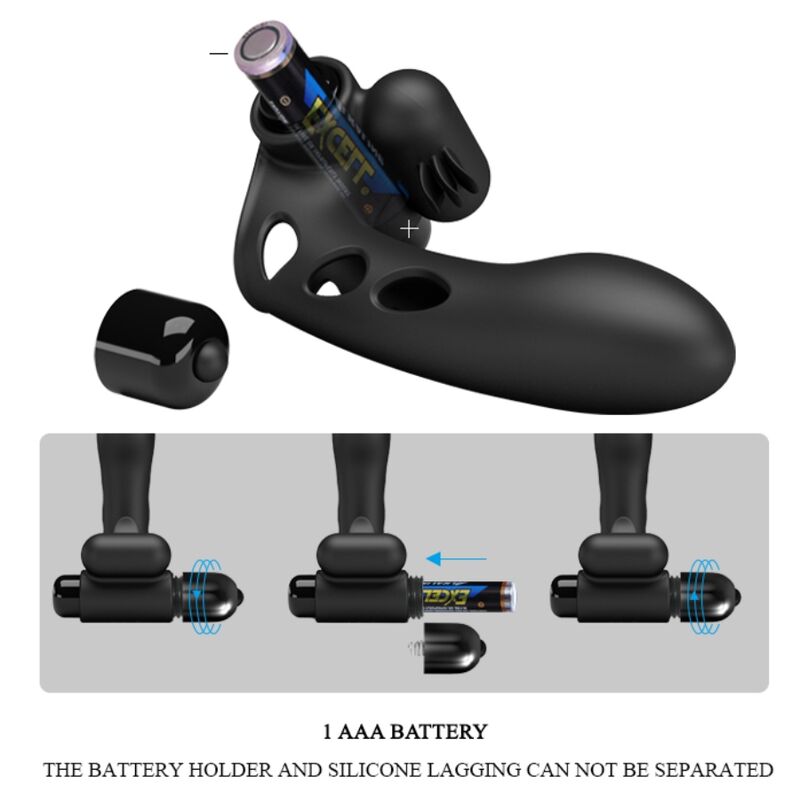 PRETTY LOVE - COUVERCLE DE DOIGT VIBRATEUR ORLANDO NOIR PRETTY LOVE MALE