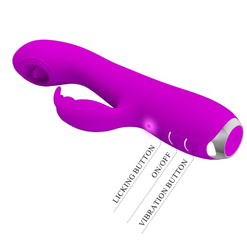 PRETTY LOVE - VIBRATEUR RECHARGEABLE RACHEL AVEC VENTOUSE VIOLETTE PRETTY LOVE C-TYPE