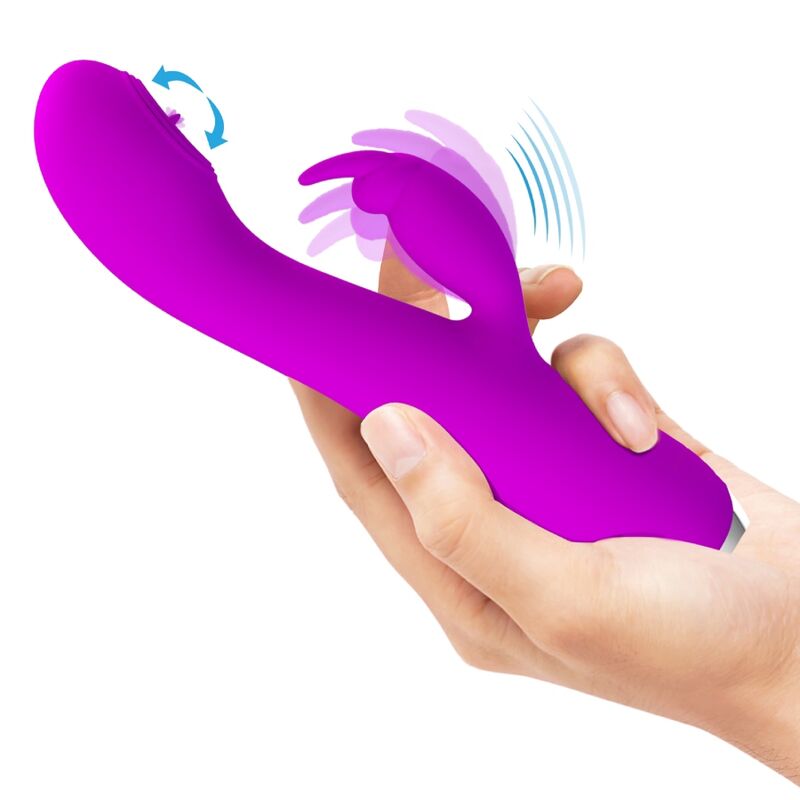 PRETTY LOVE - VIBRATEUR RECHARGEABLE RACHEL AVEC VENTOUSE VIOLETTE PRETTY LOVE C-TYPE