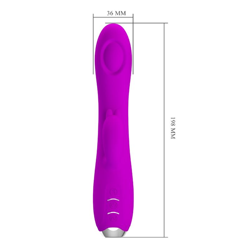 PRETTY LOVE - VIBRATEUR RECHARGEABLE REGINA - GEL À ASPIRATION VIOLET PRETTY LOVE C-TYPE