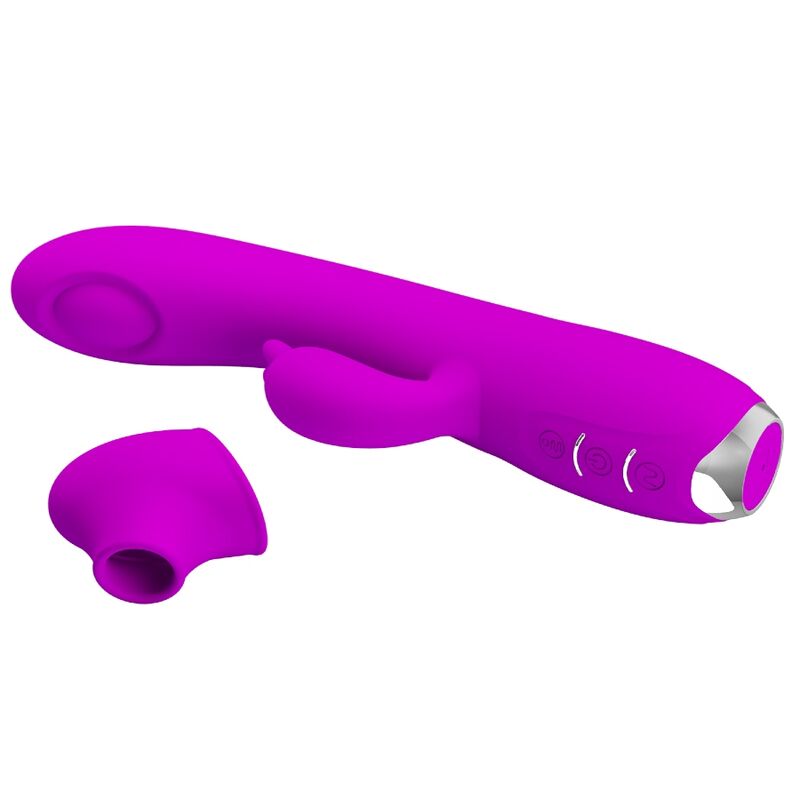 PRETTY LOVE - VIBRATEUR RECHARGEABLE REGINA - GEL À ASPIRATION VIOLET PRETTY LOVE C-TYPE