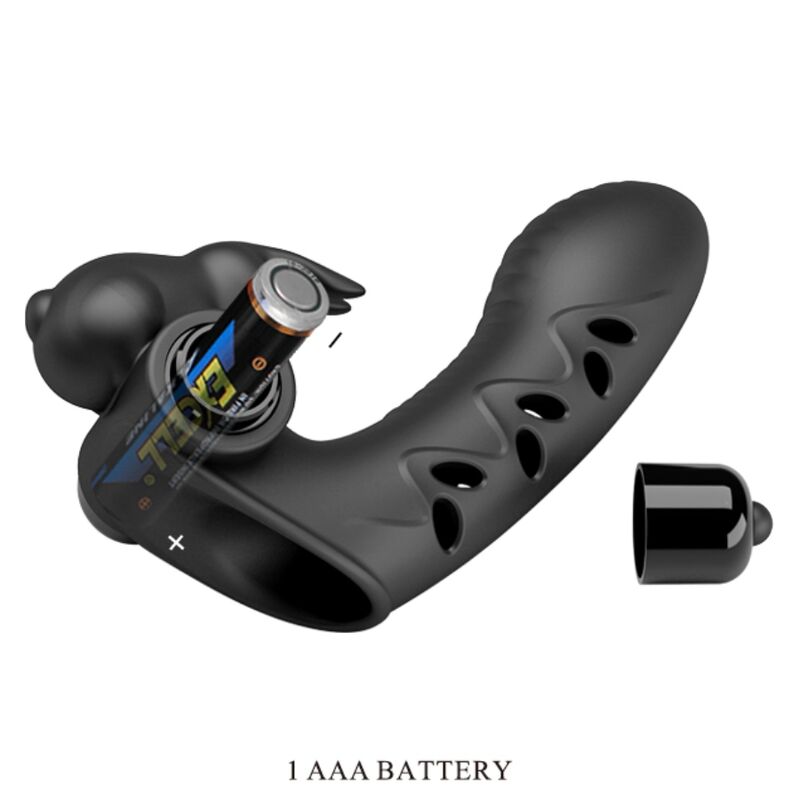 PRETTY LOVE - COUVERCLE DE DOIGT VIBRATEUR LAPIN NOIR VANCE PRETTY LOVE MALE
