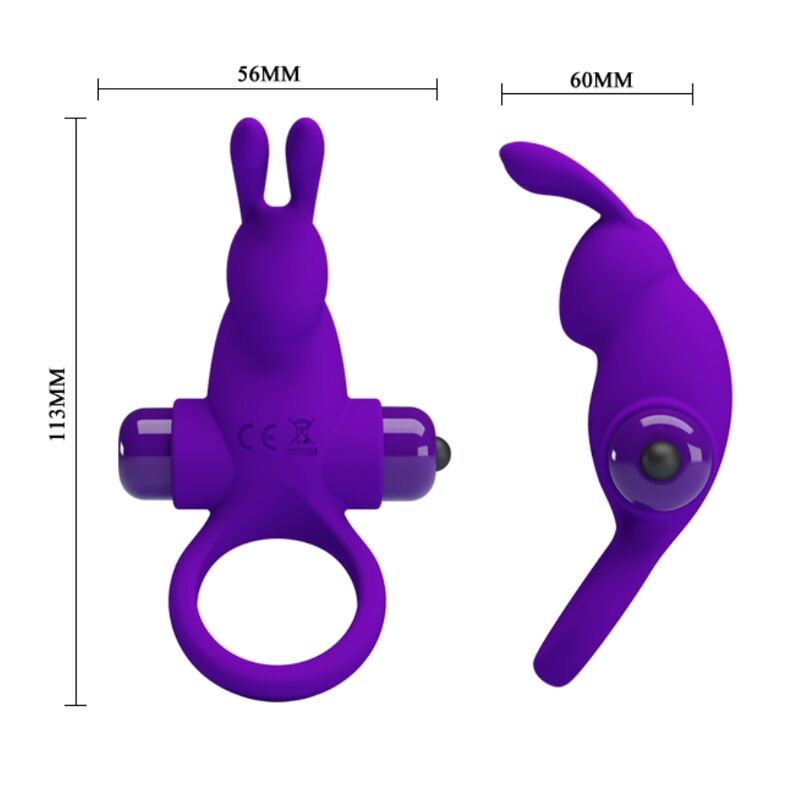 PRETTY LOVE - ANNEAU VIBRATEUR I RABBIT POUR PÉNIS VIOLET PRETTY LOVE MALE