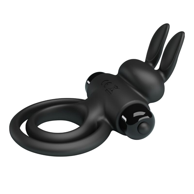 PRETTY LOVE - ANNEAU DE LAPIN VIBRATOR III POUR PÉNIS NOIR PRETTY LOVE MALE