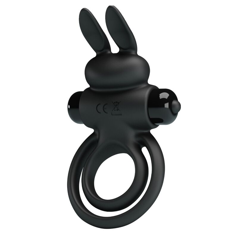PRETTY LOVE - ANNEAU DE LAPIN VIBRATOR III POUR PÉNIS NOIR PRETTY LOVE MALE