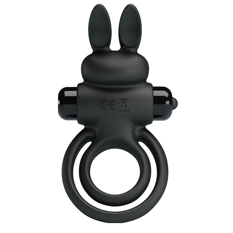 PRETTY LOVE - ANNEAU DE LAPIN VIBRATOR III POUR PÉNIS NOIR PRETTY LOVE MALE