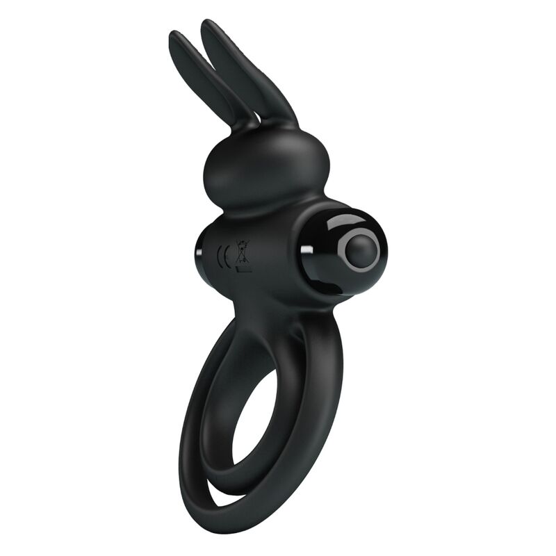 PRETTY LOVE - ANNEAU DE LAPIN VIBRATOR III POUR PÉNIS NOIR PRETTY LOVE MALE