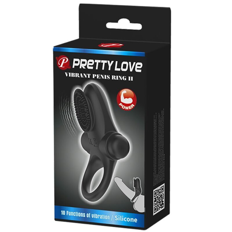 PRETTY LOVE - VIBRATOR RING II POUR LE PÉNIS NOIR PRETTY LOVE MALE
