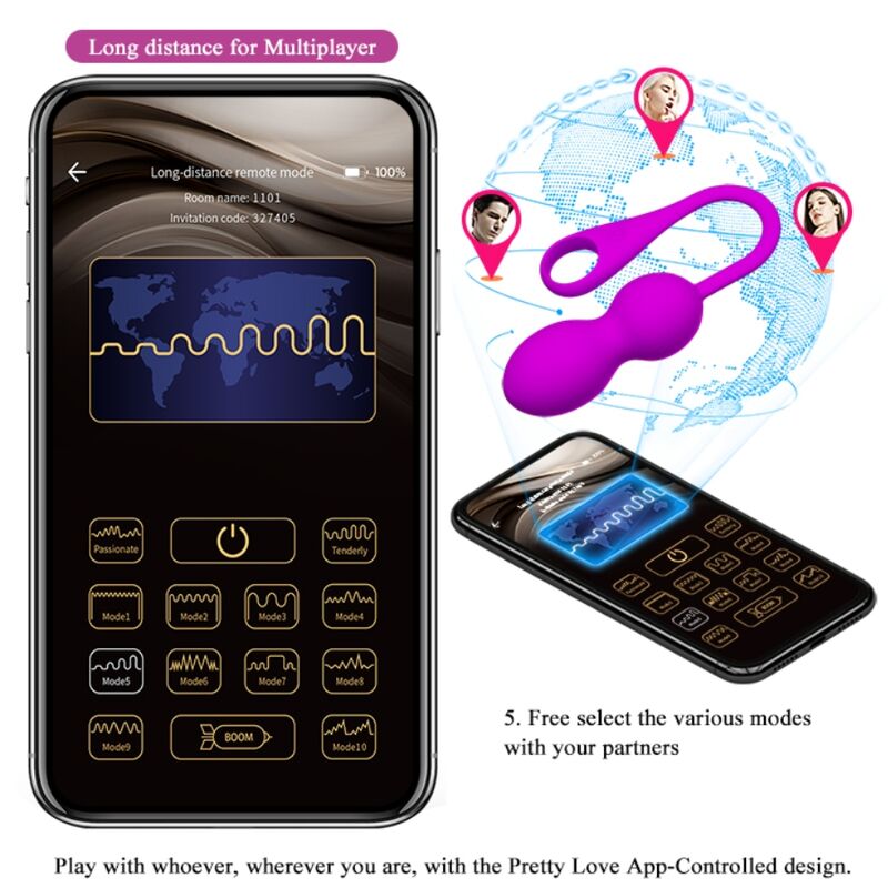 PRETTY LOVE - BALLES VIBRANTES RECHARGEABLES ELVIRA VIOLET PRETTY LOVE SMART