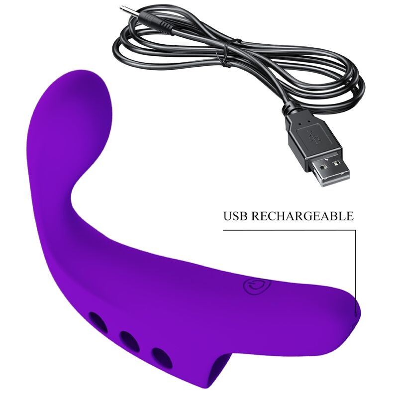 PRETTY LOVE - VIBRATEUR  DOIGT RECHARGEABLE GORGON VIOLET PRETTY LOVE SMART