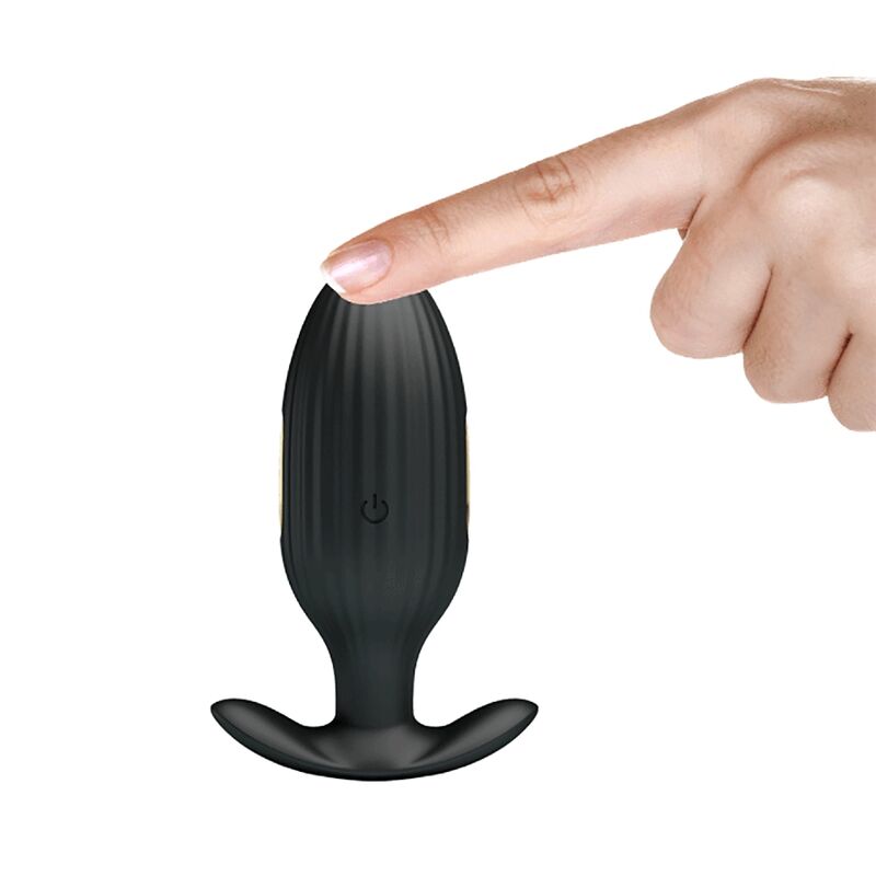 PRETTY LOVE - VIBRATEUR ANAL RECHARGEABLE KELLY PLUG NOIR PRETTY LOVE BOTTOM