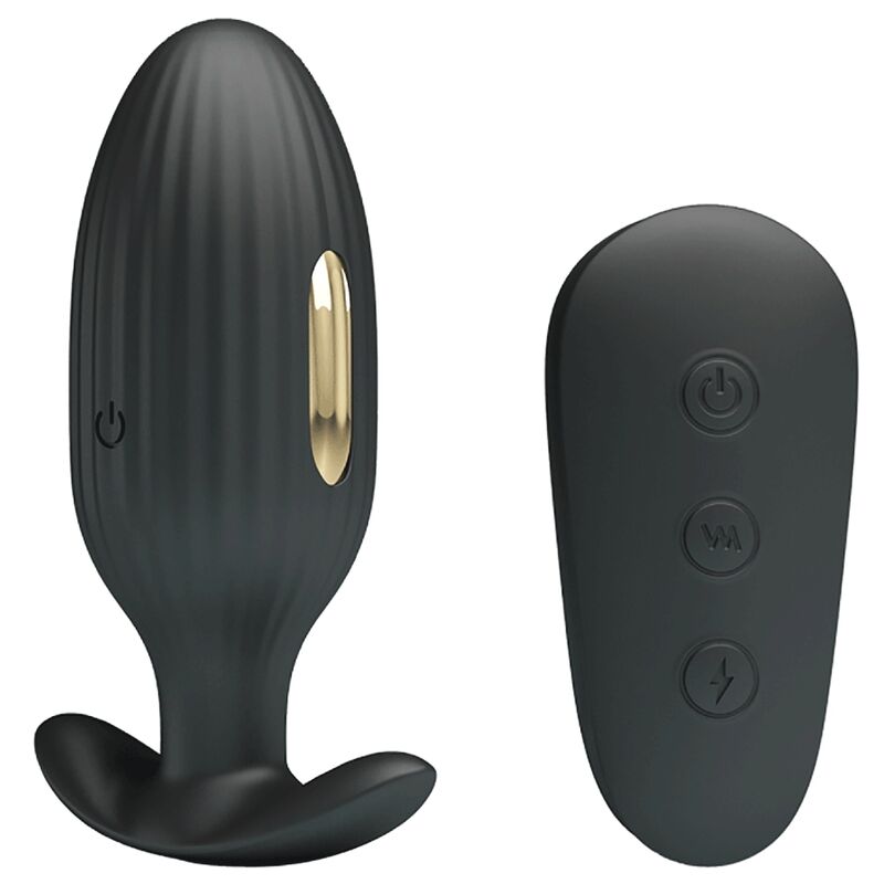 PRETTY LOVE - VIBRATEUR ANAL RECHARGEABLE KELLY PLUG NOIR PRETTY LOVE BOTTOM