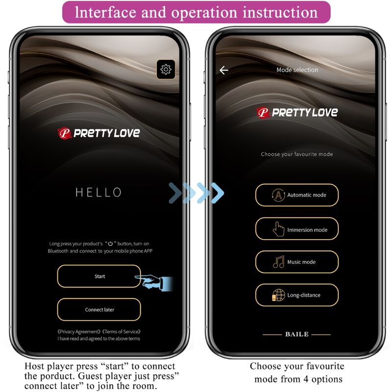 PRETTY LOVE - PLUG ANAL CONTRÔLÉ PAR APPLICATION JEFFERSON NOIR PRETTY LOVE BOTTOM