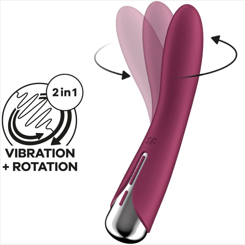 SATISFYER - SPINNING VIBE 1 VIBRATEUR ROTATEUR G-SPOT ROUGE SATISFYER VIBRATOR
