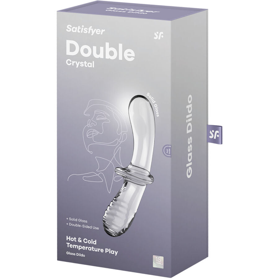 SATISFYER - GODE DOUBLE CRISTAL TRANSPARENT SATISFYER CRYSTAL