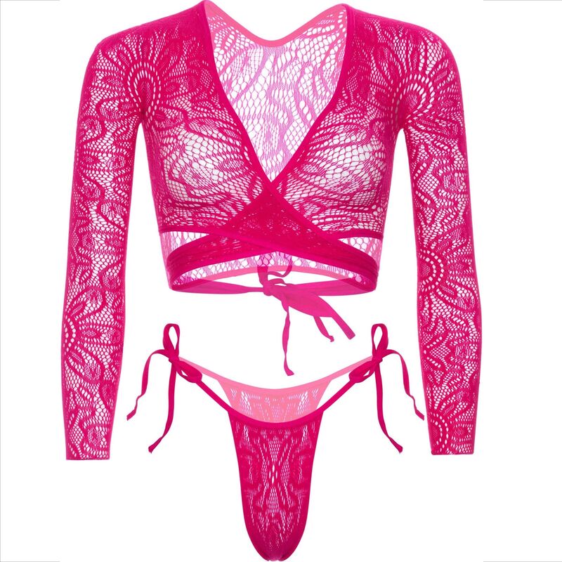 LEG AVENUE - TOP COURT EN DENTELLE AVEC STRING LEG AVENUE SETS