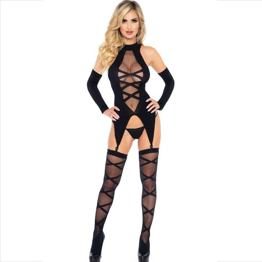 LEG AVENUE - ENSEMBLE 3 PIÈCES BODY + BAS + MANCHES LEG AVENUE SETS