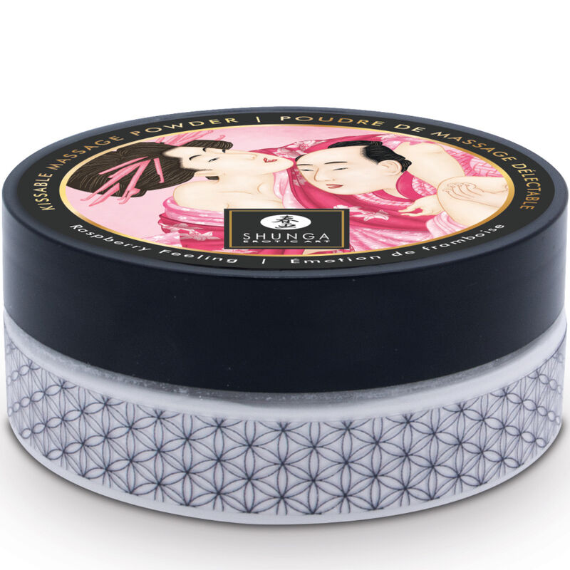 SHUNGA - KIT DE POUDRE DE MASSAGE COMESTIBLE FRAMBOISE SHUNGA BODY POWER
