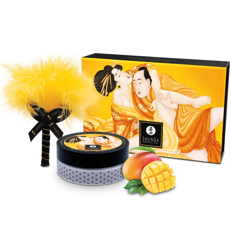 SHUNGA - KIT DE POUDRE DE MASSAGE COMESTIBLE MANGUE SHUNGA BODY POWER