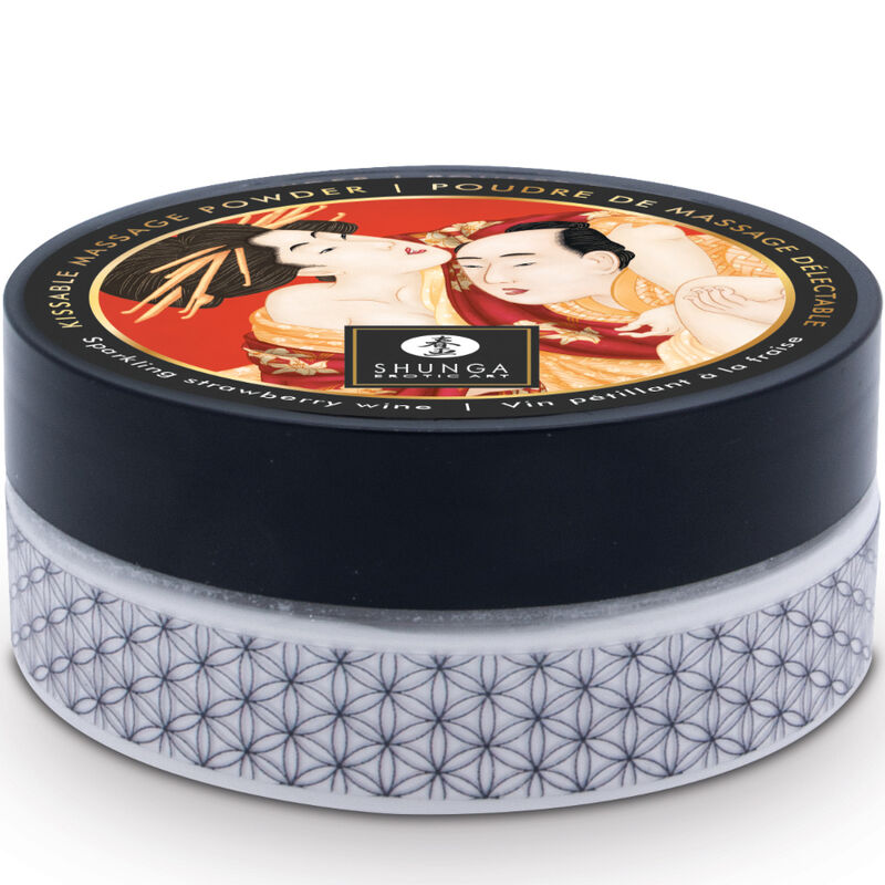 SHUNGA - KIT DE POUDRE DE MASSAGE COMESTIBLE À LA FRAISE SHUNGA BODY POWER