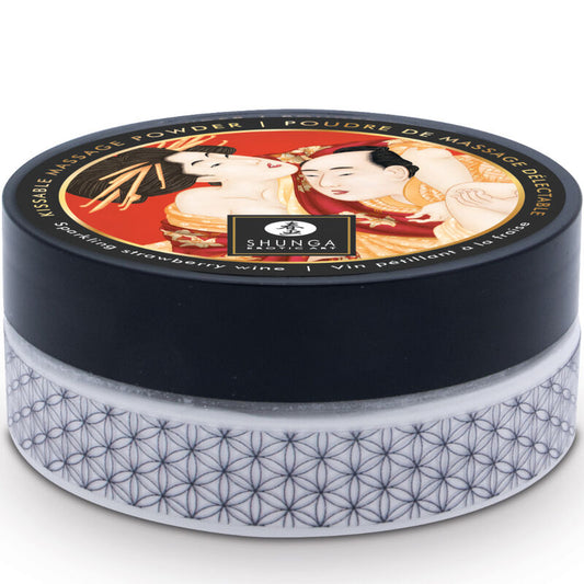 SHUNGA - KIT DE POUDRE DE MASSAGE COMESTIBLE À LA FRAISE SHUNGA BODY POWER