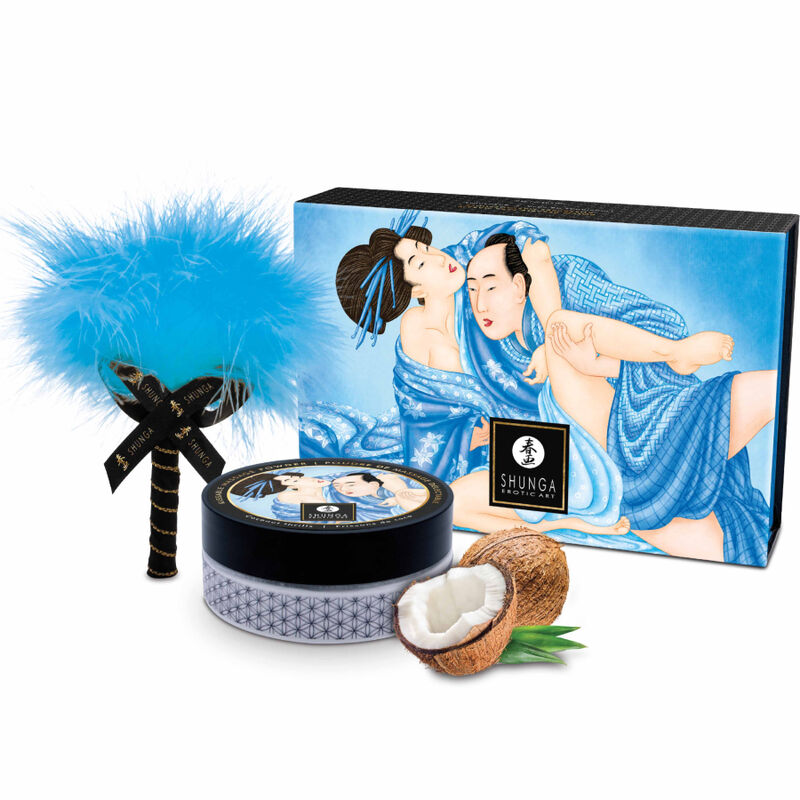 SHUNGA - KIT DE POUDRE DE MASSAGE COMESTIBLE À LA NOIX DE COCO SHUNGA BODY POWER