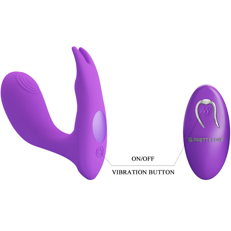 PRETTY LOVE - TÉLÉCOMMANDE À VIBRATION ET PULSATION IDABELLE VIOLET PRETTY LOVE BOTTOM