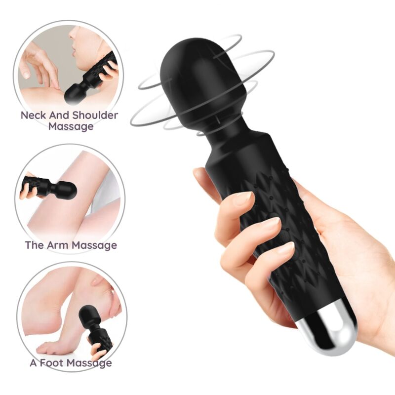 ARMONY - MASSEUR ET VIBRATEUR POSTMAN TÊTE SUPER FLEXIBLE NOIR ARMONY MASSAGERS