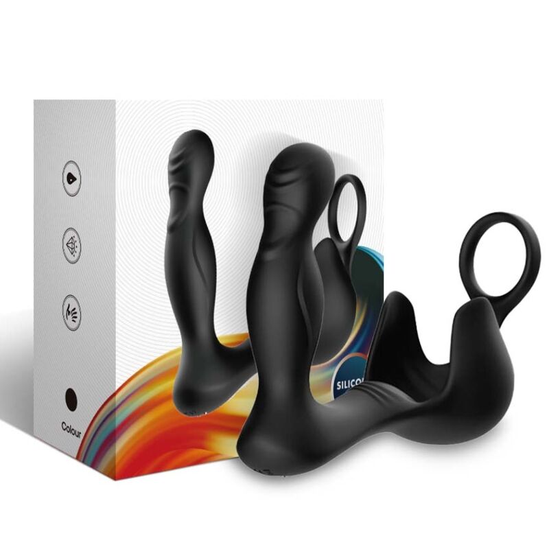ARMONY - VIBRATEUR SURROUND ANAL & STIMULATEUR TESTICULOS & ANNEAU TÉLÉCOMMANDE NOIR ARMONY FOR HIM