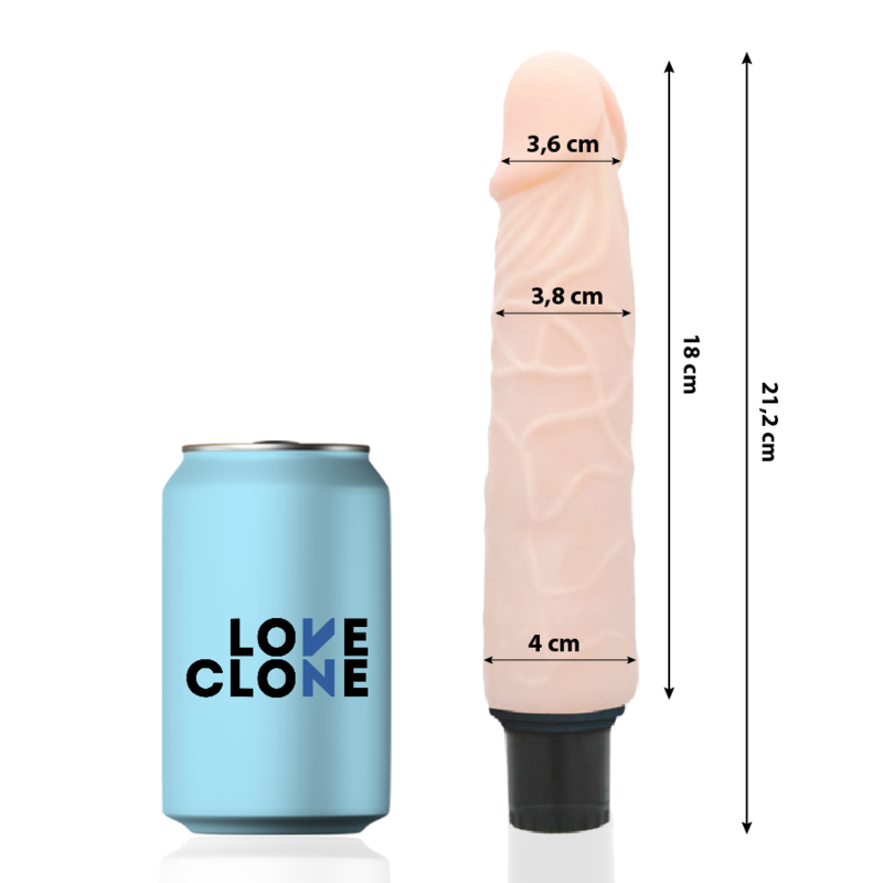 LOVECLONE - VIBRATEUR AUTOLUBRIFIANT FINN 21.2 CM -O- 3.8 CM LOVECLONE