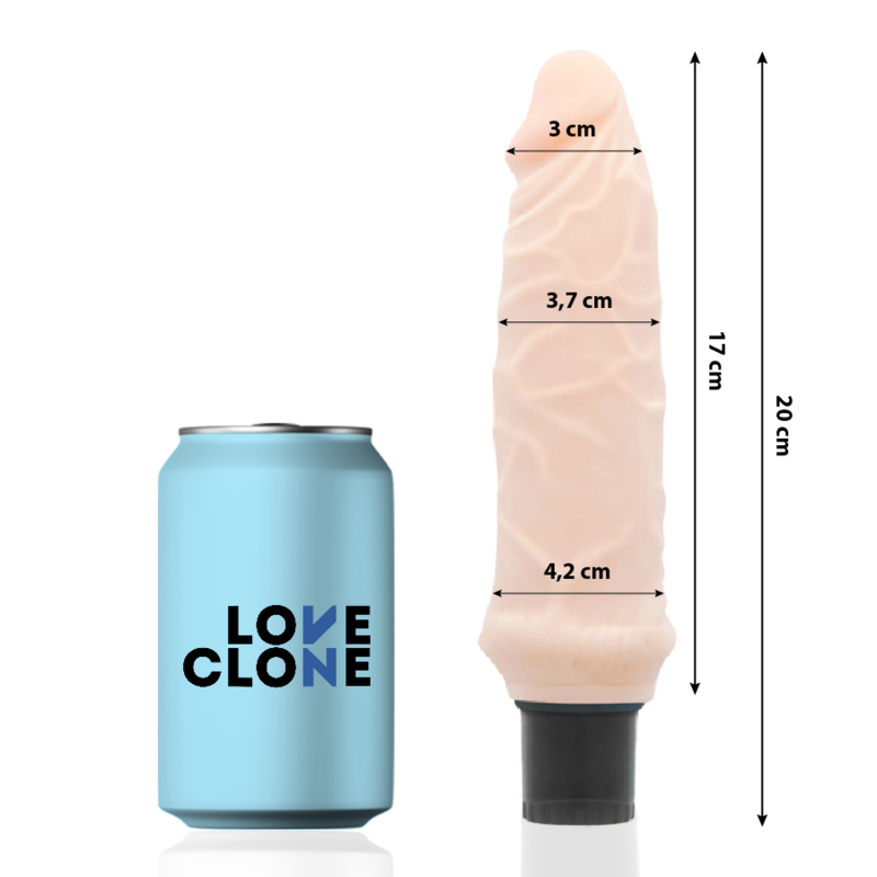 LOVECLONE - VIBRATEUR AUTOLUBRIFIANT IVAR 20 CM -O- 3.7 CM LOVECLONE
