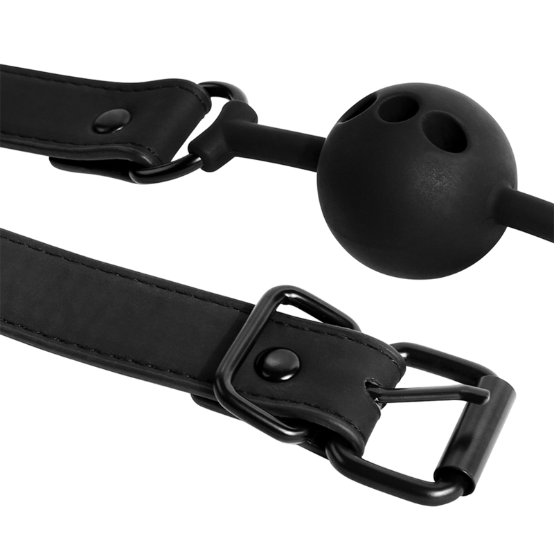FETISH SUBMISSIVE BONDAGE - BÂILLON À BOULE EN SILICONE RESPIRANT FETISH SUBMISSIVE BONDAGE