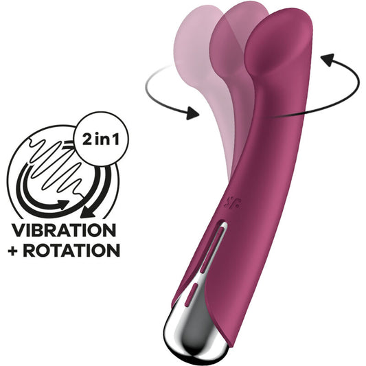 SATISFYER - SPINNING G-SPORT 1 VIBRATEUR ROTATOR ROUGE SATISFYER VIBRATOR