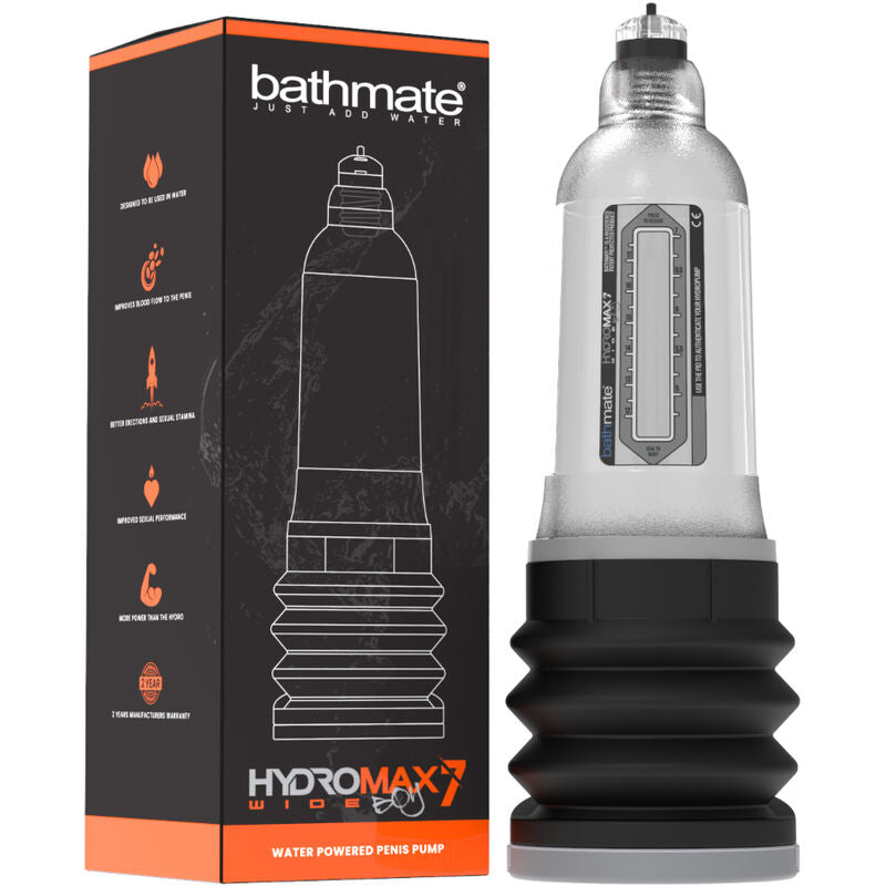BATHMATE - HYDROMAX 7 WIDE BOY X30 TRANSPARENT BATHMATE
