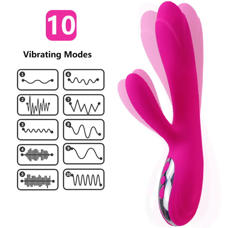 ARMONY - VIBRATEUR & STIMULATEUR FLEXIBLE  EFFET CHALEUR FUCHSIA ARMONY VIBRATORS