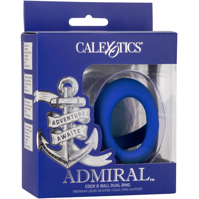 CALEXOTICS - ADMIRAL COCK BALL DOUBLE ANNEAU BLEU CALEXOTICS
