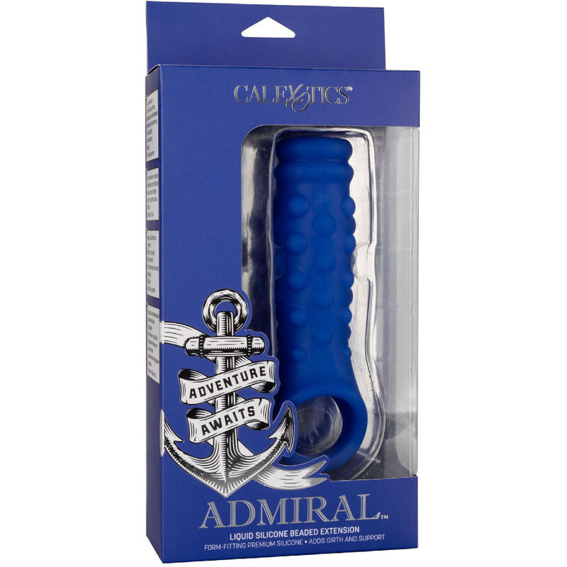 CALEXOTICS - ADMIRAL COUVERCLE DE PÉNIS EN PERLES SILICONE LIQUIDE BLEU CALEXOTICS