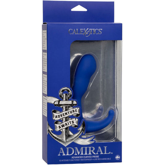 CALEXOTICS - ADMIRAL STIMULATEUR & VIBRATEUR ANAL COURBÉ BLEU CALEXOTICS