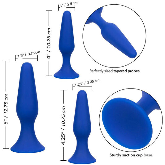 CALEXOTICS - ADMIRAL KIT 3 PLUG ANAL BLEU CALEXOTICS